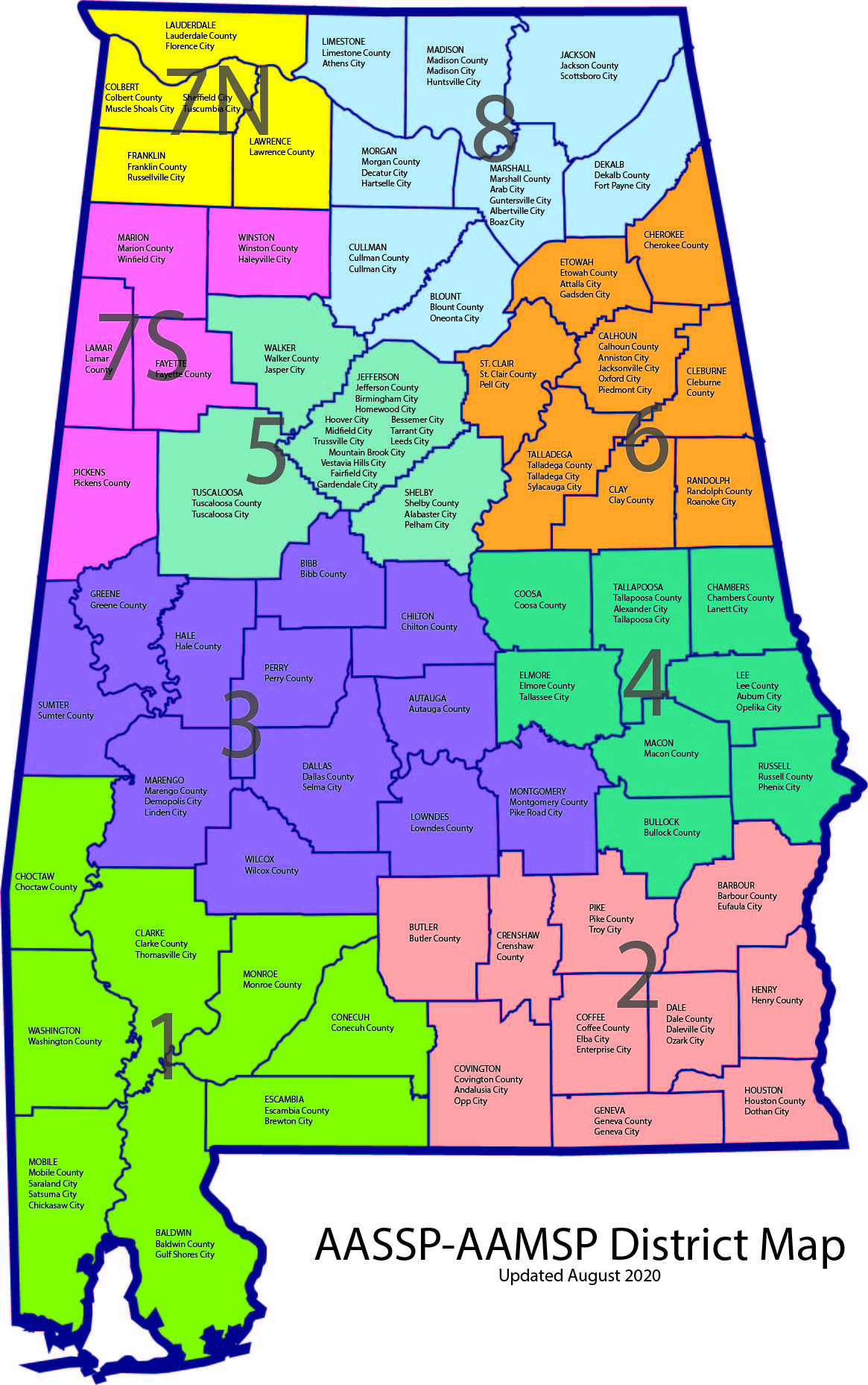 AASSP/AAMSP District Map